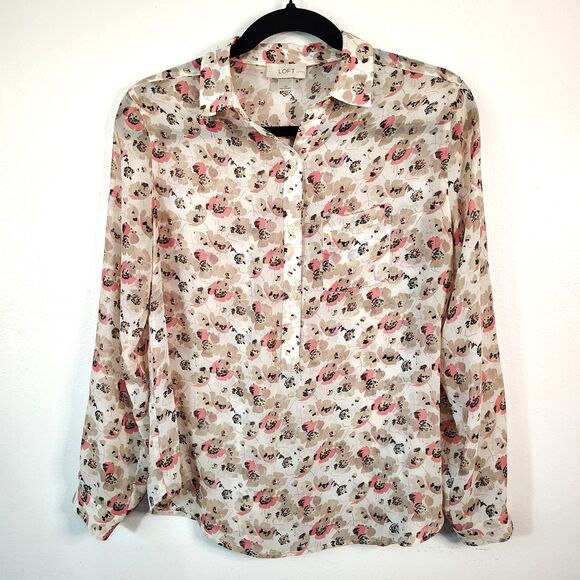 LOFT Career & Casual BUNDLE Small Women's Short & Long Sleeve Blouses Shirts - Picture 4 of 10
